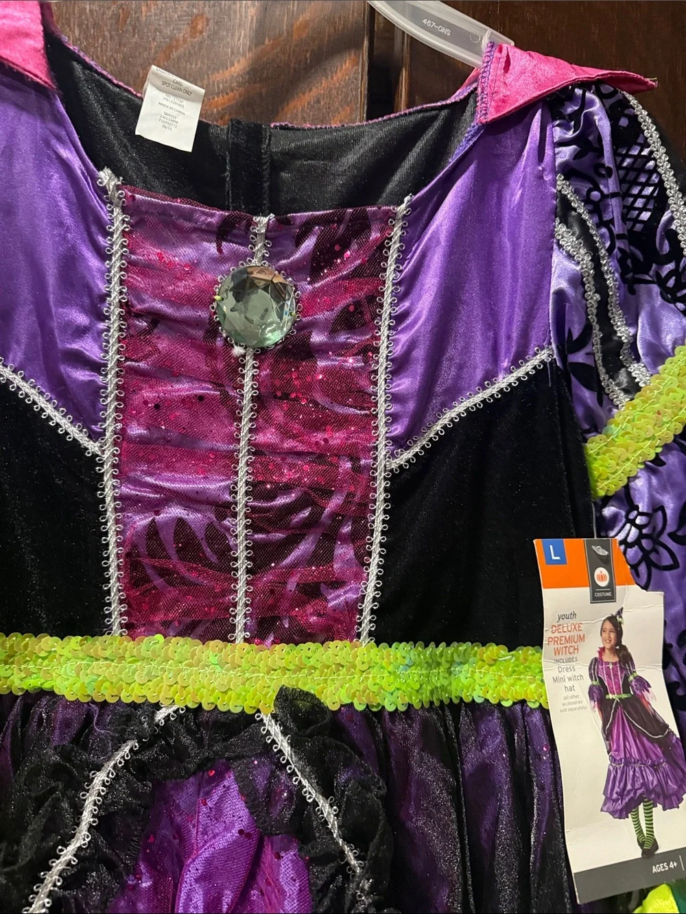Purple Halloween Witch Costume Dress for Kids - Unbranded